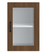 Küchen-Hängeschrank mit Glastür Porto Braun Eichen-Optik