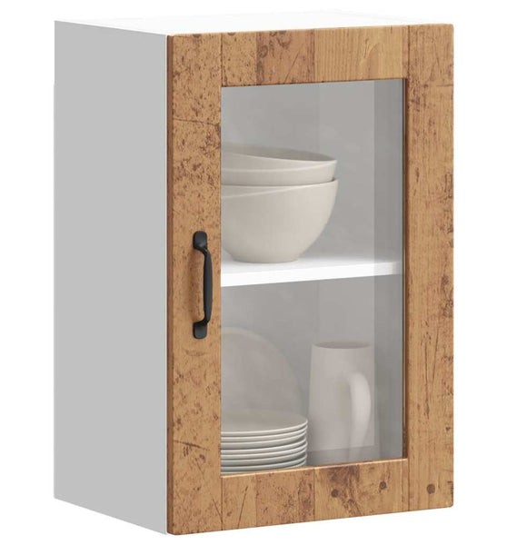 Küchen-Hängeschrank mit Glastür Porto Altholz-Optik