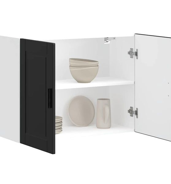 Küchen-Hängeschrank Porto Schwarz Holzwerkstoff