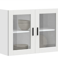 Küchen-Hängeschrank mit Glastür Porto Weiß