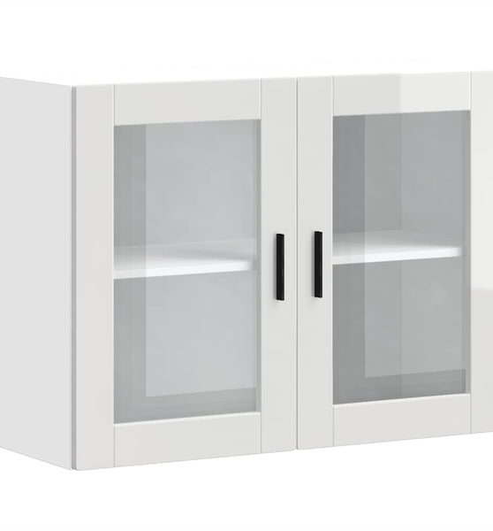 Küchen-Hängeschrank mit Glastür Porto Hochglanz-Weiß