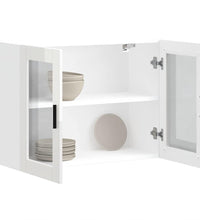 Küchen-Hängeschrank mit Glastür Porto Hochglanz-Weiß