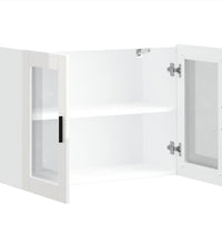 Küchen-Hängeschrank mit Glastür Porto Hochglanz-Weiß