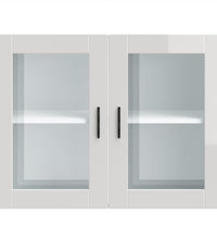 Küchen-Hängeschrank mit Glastür Porto Hochglanz-Weiß
