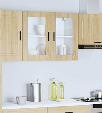 Küchen-Hängeschrank mit Glastür Porto Sonoma-Eiche