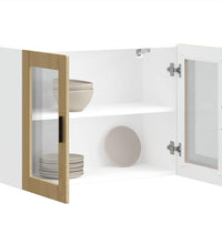 Küchen-Hängeschrank mit Glastür Porto Sonoma-Eiche