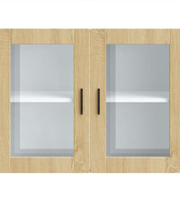 Küchen-Hängeschrank mit Glastür Porto Sonoma-Eiche
