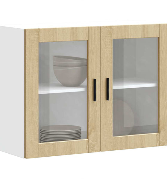 Küchen-Hängeschrank mit Glastür Porto Sonoma-Eiche