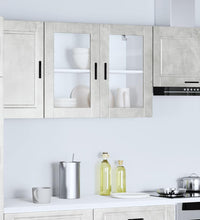 Küchen-Hängeschrank mit Glastür Porto Betongrau