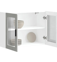 Küchen-Hängeschrank mit Glastür Porto Betongrau