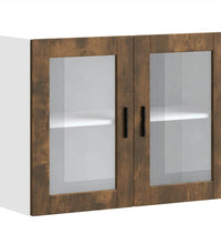 Küchen-Hängeschrank mit Glastür Porto Räuchereiche