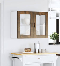 Küchen-Hängeschrank mit Glastür Porto Räuchereiche