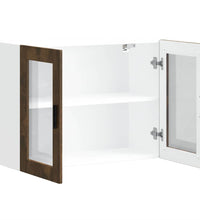 Küchen-Hängeschrank mit Glastür Porto Räuchereiche