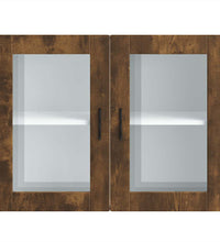 Küchen-Hängeschrank mit Glastür Porto Räuchereiche