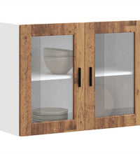 Küchen-Hängeschrank mit Glastür Porto Altholz-Optik