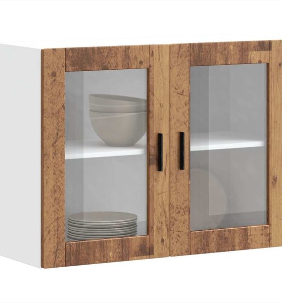 Küchen-Hängeschrank mit Glastür Porto Altholz-Optik