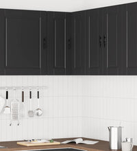 Küchen-Eckhängeschrank Porto Schwarz Holzwerkstoff