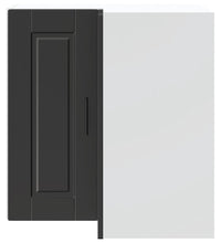 Küchen-Eckhängeschrank Porto Schwarz Holzwerkstoff