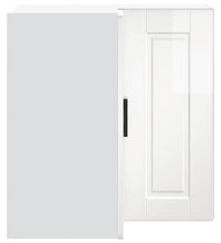 Küchen-Eckhängeschrank Porto Hochglanz-Weiß Holzwerkstoff
