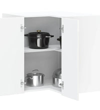 Küchen-Eckhängeschrank Porto Hochglanz-Weiß Holzwerkstoff