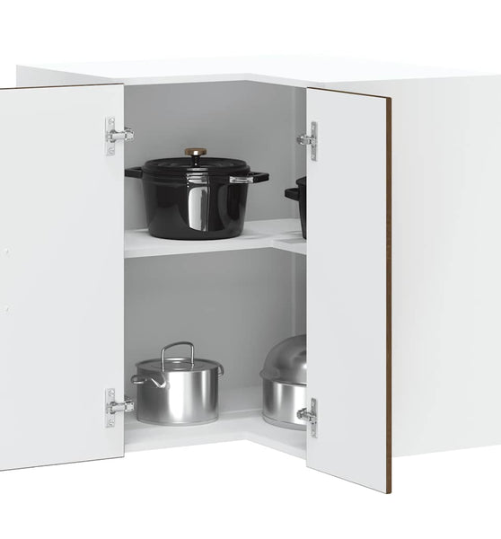 Küchen-Eckhängeschrank Porto Braun Eichen-Optik Holzwerkstoff
