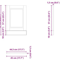 Geschirrspülerblende Porto Betongrau 45x1,5x67 cm Holzwerkstoff
