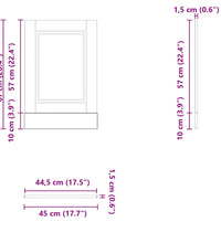 Geschirrspülerblende Porto Grau Sonoma 45x1,5x67 cm