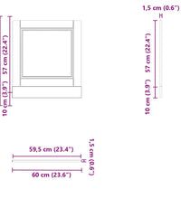 Geschirrspülerblende Porto Braun Eichen-Optik 60x1,5x67 cm