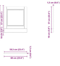 Geschirrspülerblende Porto Altholz-Optik 60x1,5x67 cm