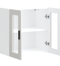 Küchen-Hängeschrank mit Glastür Porto Hochglanz-Weiß