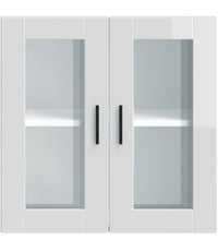 Küchen-Hängeschrank mit Glastür Porto Hochglanz-Weiß