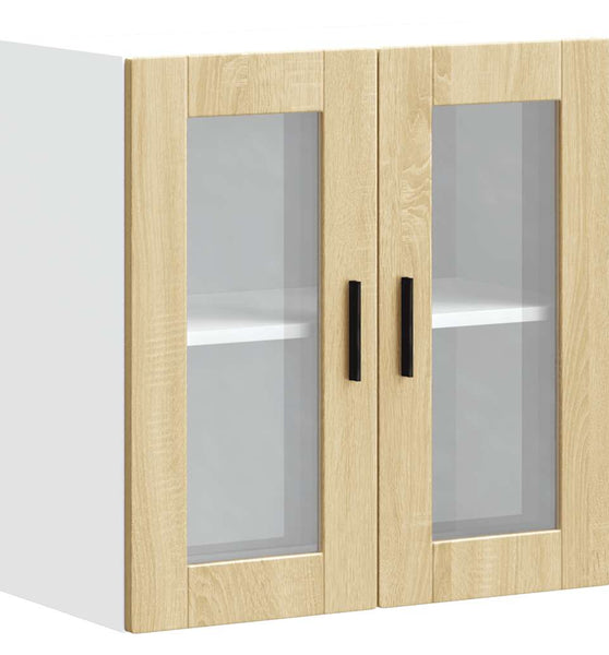 Küchen-Hängeschrank mit Glastür Porto Sonoma-Eiche