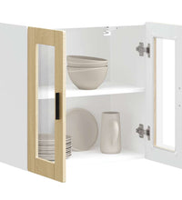 Küchen-Hängeschrank mit Glastür Porto Sonoma-Eiche