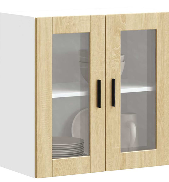 Küchen-Hängeschrank mit Glastür Porto Sonoma-Eiche