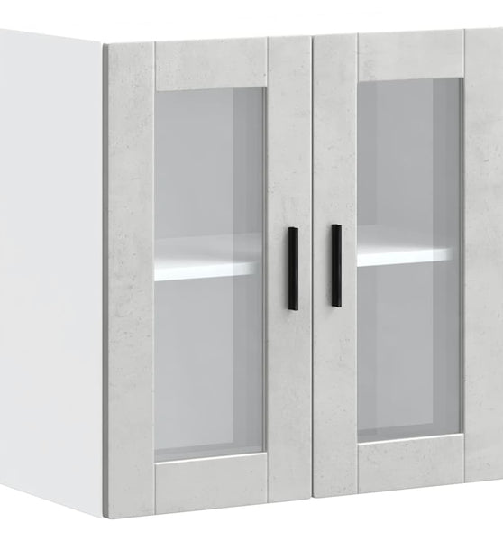 Küchen-Hängeschrank mit Glastür Porto Betongrau