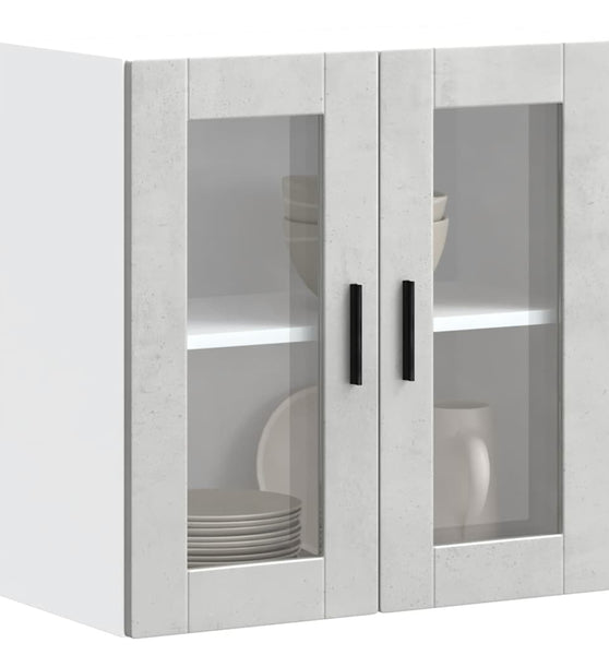 Küchen-Hängeschrank mit Glastür Porto Betongrau