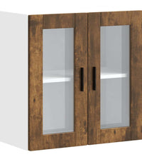 Küchen-Hängeschrank mit Glastür Porto Räuchereiche