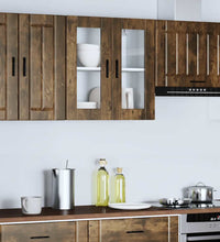 Küchen-Hängeschrank mit Glastür Porto Räuchereiche