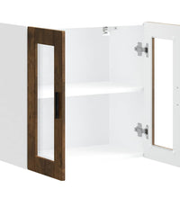 Küchen-Hängeschrank mit Glastür Porto Räuchereiche