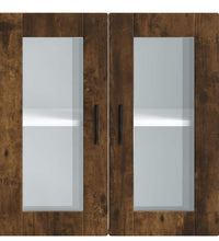 Küchen-Hängeschrank mit Glastür Porto Räuchereiche
