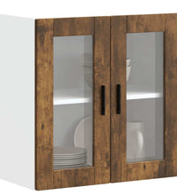 Küchen-Hängeschrank mit Glastür Porto Räuchereiche