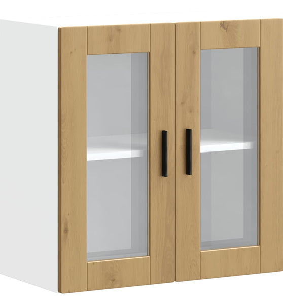 Küchen-Hängeschrank mit Glastür Porto Artisan-Eiche