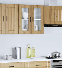 Küchen-Hängeschrank mit Glastür Porto Artisan-Eiche
