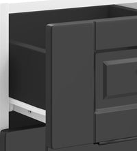Küchenunterschrank Porto Schwarz Holzwerkstoff
