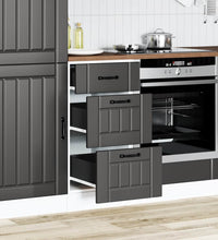 Küchen-Unterschrank Lucca Schwarz Holzwerkstoff