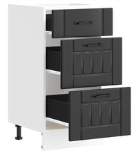 Küchen-Unterschrank Lucca Schwarz Holzwerkstoff