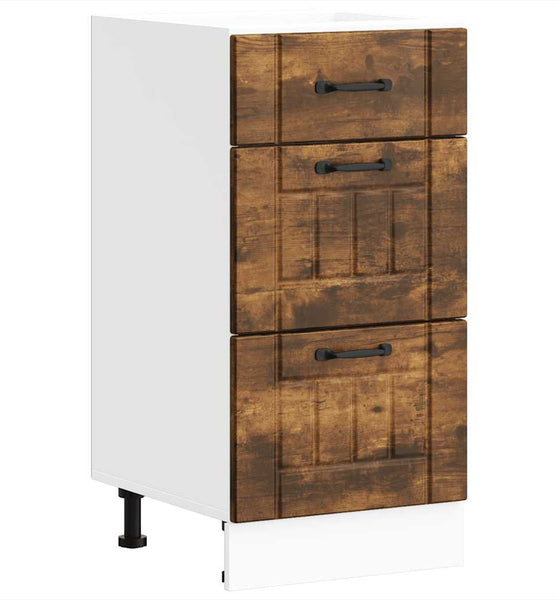 Küchen-Unterschrank Lucca Räuchereiche Holzwerkstoff
