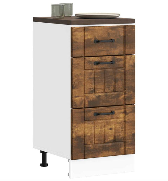 Küchen-Unterschrank Lucca Räuchereiche Holzwerkstoff