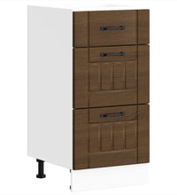 Küchen-Unterschrank Lucca Braun Eichen-Optik Holzwerkstoff