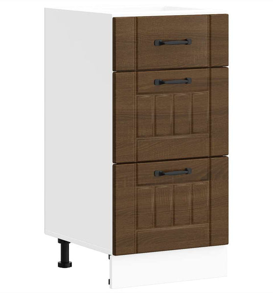 Küchen-Unterschrank Lucca Braun Eichen-Optik Holzwerkstoff